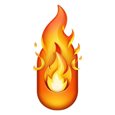 Streak / On Fire Emoji

Glossy 3D emoji of a flaming icon or bullet, glowing orange flames, gold reflections. sticker