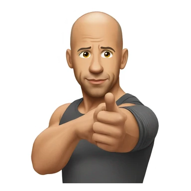 Vin Diesel pointing  sticker