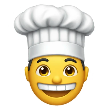 Smile emoji chef sticker