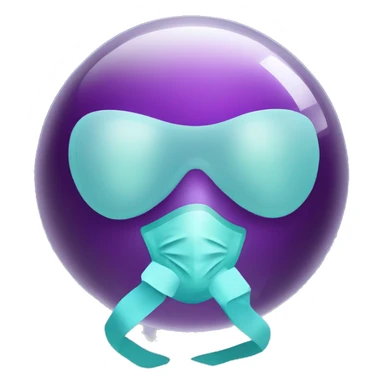 Crystal Ball with a mask for surgery predictions sticker
