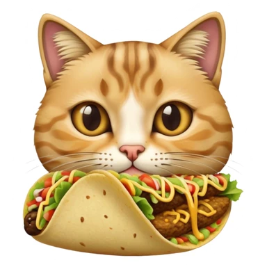 cat eating tacobell sticker