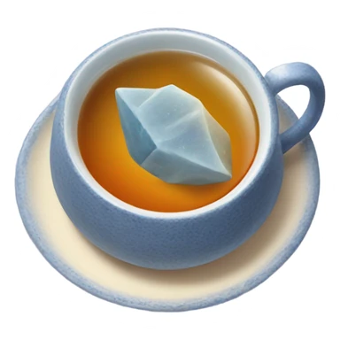 Moon stone tea in a blue tea cup sticker