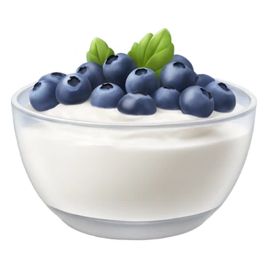 Cristal yogurt bowl with blueberries sticker