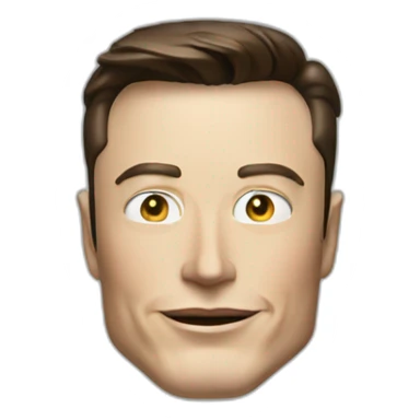 elon musk as a robot sticker