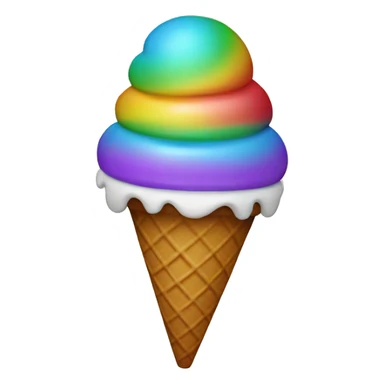 Rainbow icecream cone sticker