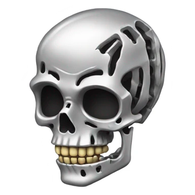 Skeleton made of Crome  sticker