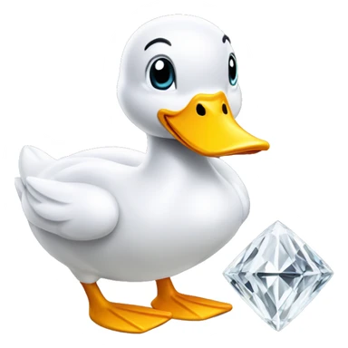 Duck shaped 56-carat diamond sticker