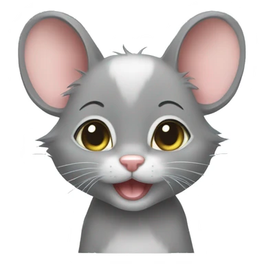mouse ang grey kitten sticker