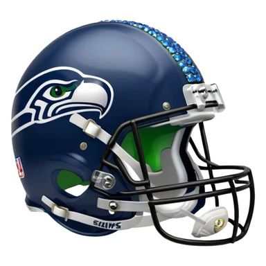 NFL Seahawks helmut with bling sticker