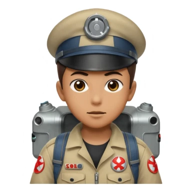 Create me a Ghost Buster in Solo leveling anime style sticker