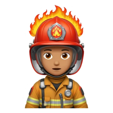 Firefighter on fire sticker