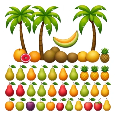 tropical jungle fruit landscape sticker