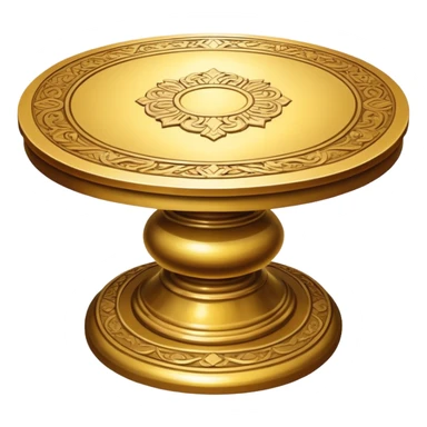ancient big gold round meeting table sticker