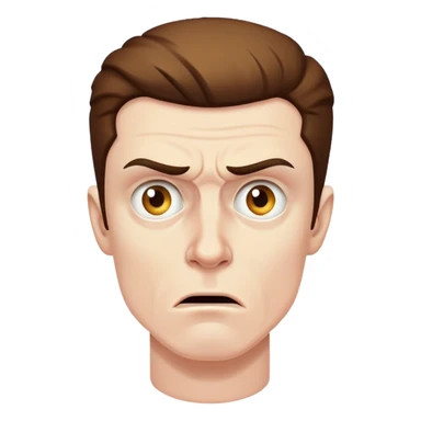 face sweating nervously tense reaction to John Brown's raid sticker