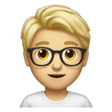 Blondie Boy with glasses blink eye sticker