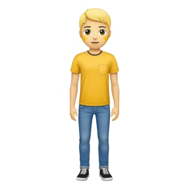 Star with a human full body yellow skin sticker
