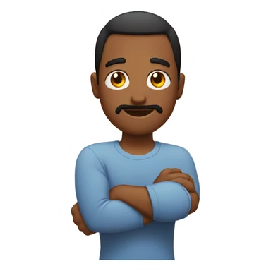 Emoji puts his head in his elbow and extends his other arm in the opposite direction sticker