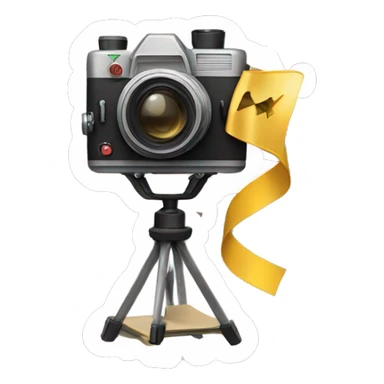 award with a film camera sticker