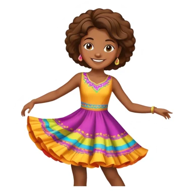 dancing girl sticker