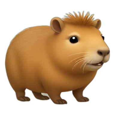 little capybara riding a capybara sticker