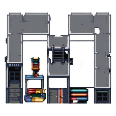 elementary school building with playground sticker