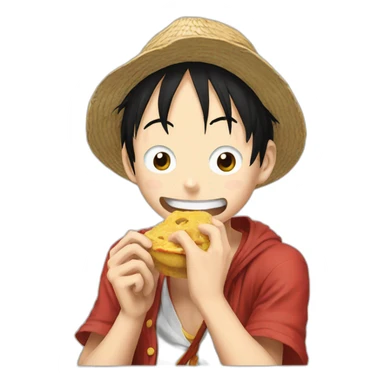Luffy eat sticker