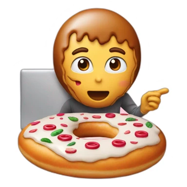 À donut who is ordering a pizza sticker