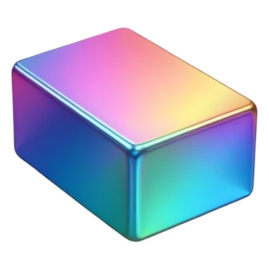 bismuth ingot with geometric iridescent rainbow pattern sticker