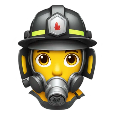 Firefighter with respiratory protection sticker