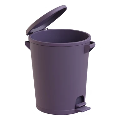 Draw a Pixar-style trash can. The view should be at an angle, as in the reference. Do not use the face, eye, and mouth. sticker