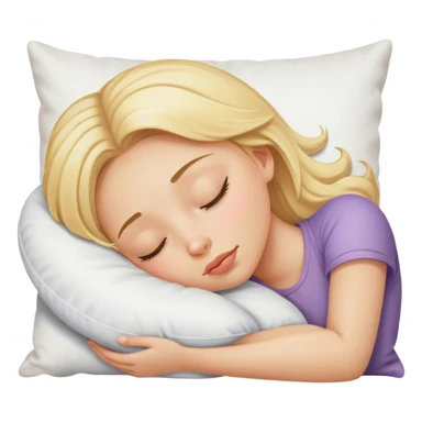 Blonde girl sleeping on a pillow sticker