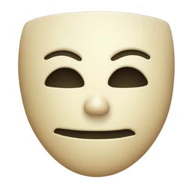 A mask of face happy then behind it is a sad face sticker