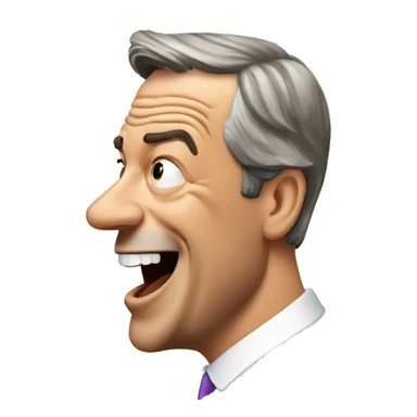 Nigel Farage side profile open mouth sticker