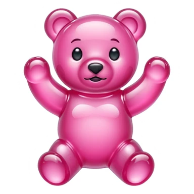 Pink Gummybear made out of crystals sticker