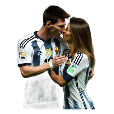 lionel messi kissing cristiano ronaldo no nsfw sticker
