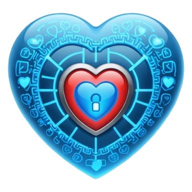 internet security heart sticker