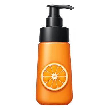 Orange-colored tube lotion sticker