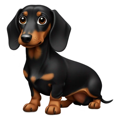 Black and tan dachshund dog sticker