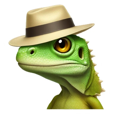 Lizard wearing a hat sticker