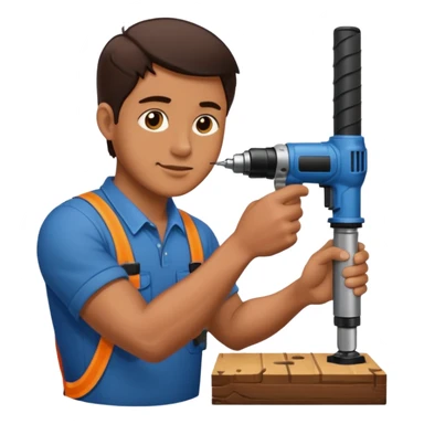 it's ok, but i want to see him from the left side, while is drilling a dark panel sticker