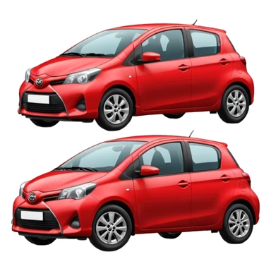 RED TOYOTA YARIS sticker