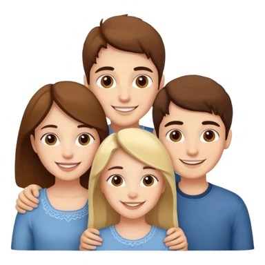 3 sister and a brother Spanish  sticker