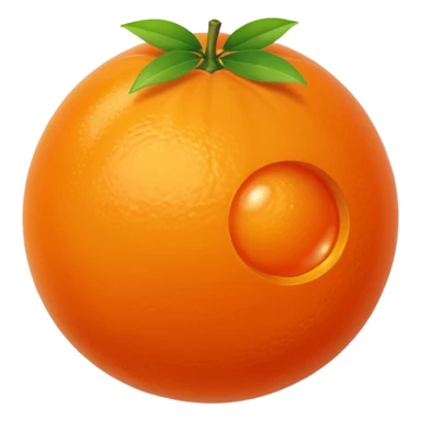 tangerine sphere sticker