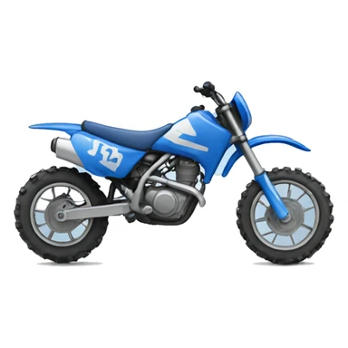 Blue dirt bike   sticker