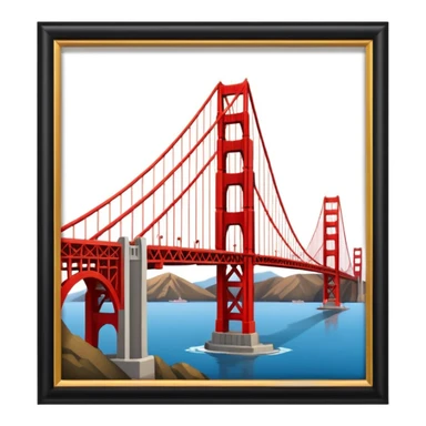 Golden Gate Bridge 🌉 in frame sticker