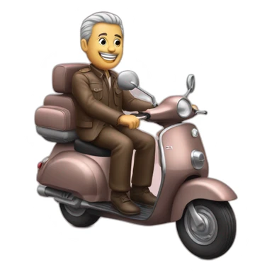 Grand homme mince sur un scooter sticker