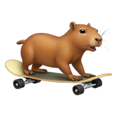 capibara riding skateboard sticker