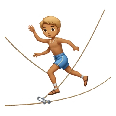 person walking on tightrope
 sticker