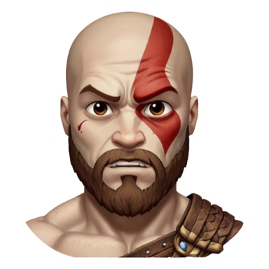 Visage de Kratos du jeu PlayStation sticker