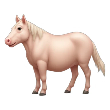 cheval avec un cochon d'Inde sur le dos sticker